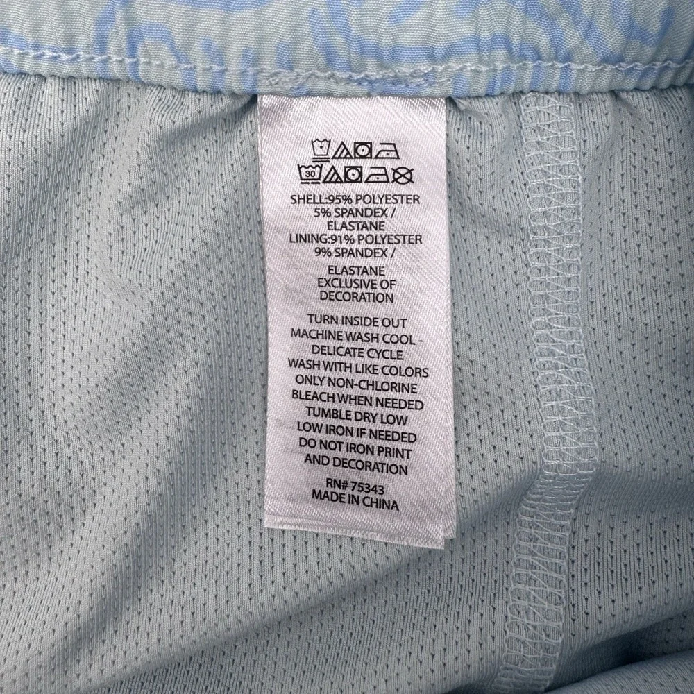 C&C California Men's Swim Trunks Large Inseam 7'' Blue Swirl Wave Shorts NWT